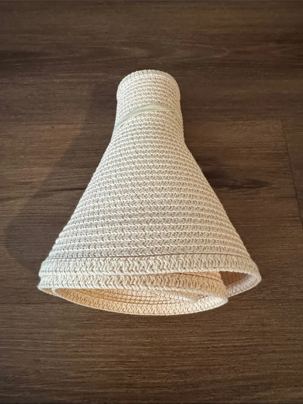 Packable Straw Full Visor Hat - Shade & Shore in Tan